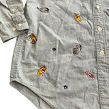 Disney Store Embroidered Winnie the Pooh Button Down all over print Medium