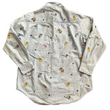 Disney Store Embroidered Winnie the Pooh Button Down all over print Medium