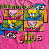 Mickey Unlimited Hot Pink Glamorous Girls Daisy Minnie shirt Medium