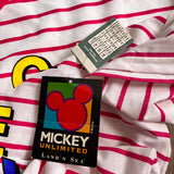 DEADSTOCK NEW Mickey Unlimited white pink striped shirt 2x