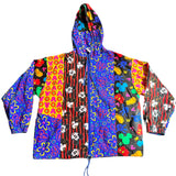 MICKEY & CO rainbow patchwork jacket windbreaker Medium