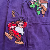 Disney Store Dopey Doc Seven Dwarves purple long sleeve shirt Medium