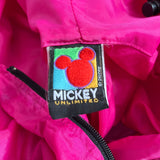 Mickey Unlimited Nylon Windbreaker Raincoat Jacket Pink Medium