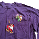 Disney Store Dopey Doc Seven Dwarves purple long sleeve shirt Medium