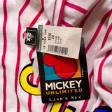 DEADSTOCK NEW Mickey Unlimited white pink striped shirt 2x