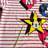 DEADSTOCK NEW Mickey Unlimited white pink striped shirt 2x