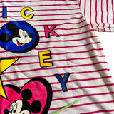 DEADSTOCK NEW Mickey Unlimited white pink striped shirt 2x