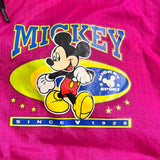 Mickey Unlimited Nylon Windbreaker Raincoat Jacket Pink Medium