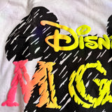 DEADSTOCK Disney MGM Studios Theme Park Neon Black White Mickey Head Tank Top Large