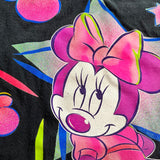 *NO SIZE TAG* Mickey Minnie black shirt pink star graphic