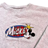 Mickey & Co gray cropped sweatshirt plaid mickey logo Medium