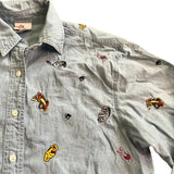 Disney Store Embroidered Winnie the Pooh Button Down all over print Medium