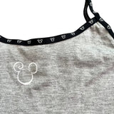 Disney Store gray mickey embroidered logo tank top spaghetti strap Large