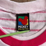 DEADSTOCK NEW Mickey Unlimited white pink striped shirt 2x