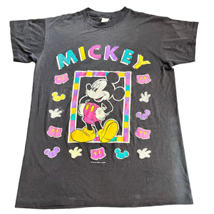 Mickey Unlimited Mickey in Frame Black Multi Color Shirt OSFA One Size