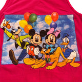 Mickey & Friends Balloon Graphic Pink Tank Top Large