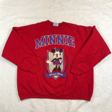 Minnie Red Collegiate Sweatshirt College Purple Pullover Extra Large XL