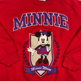 Minnie Red Collegiate Sweatshirt College Purple Pullover Extra Large XL