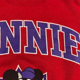 Minnie Red Collegiate Sweatshirt College Purple Pullover Extra Large XL