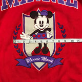 Minnie Red Collegiate Sweatshirt College Purple Pullover Extra Large XL