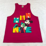 Minnie Hot Pink Tank Top Name Letter Blocks Extra Large XL