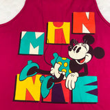 Minnie Hot Pink Tank Top Name Letter Blocks Extra Large XL