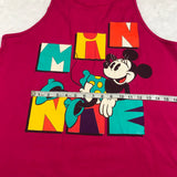 Minnie Hot Pink Tank Top Name Letter Blocks Extra Large XL