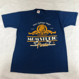 MGM Studio Florida Blue Shirt Lion Yellow White Large