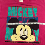 Mickey Pink Crop Top Shirt Smile Blue Green Large