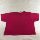 Mickey Pink Crop Top Shirt Smile Blue Green Large