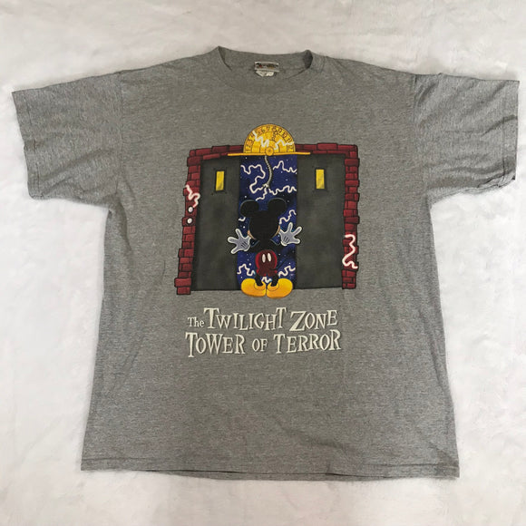 Mickey Tower of Terror Elevator Grey Shirt Extra Large XL