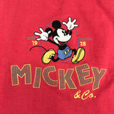 Mickey & Co Coral Red Embroidered Pullover Sweatshirt Large