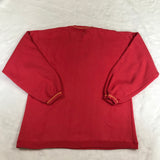 Mickey & Co Coral Red Embroidered Pullover Sweatshirt Large