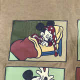 Mickey Day In The Life Comic Strip Brown Shirt Extra Large