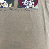 Mickey Day In The Life Comic Strip Brown Shirt Extra Large