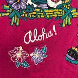 Mickey Minnie Pink Aloha Tropical Floral Shirt OSFA