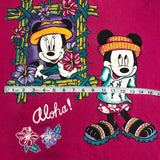 Mickey Minnie Pink Aloha Tropical Floral Shirt OSFA