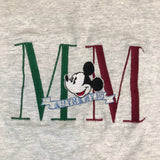 Mickey Initials Embroidered Grey Shirt Red Green Extra Large