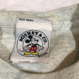 Mickey Initials Embroidered Grey Shirt Red Green Extra Large