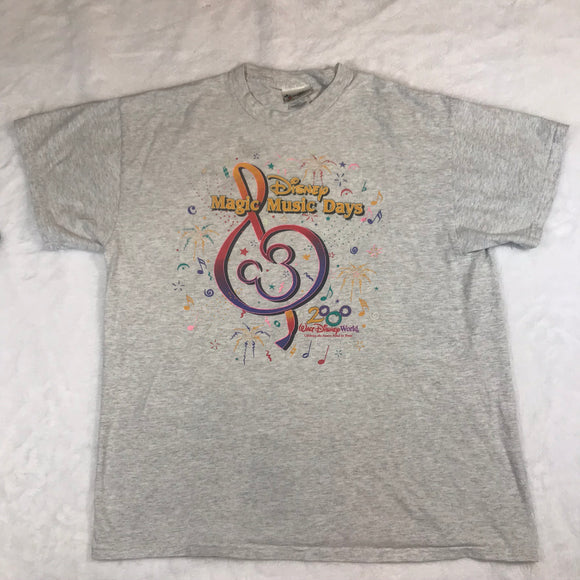 Disney Magic Music Days 2000 Fireworks Grey Shirt Extra Large