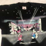 MGM Studios Airbrush Mickey Minnie Black Shirt Medium