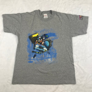 Rock 'n' Roller Coaster Gray Plans Stats Shirt Large