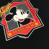 Mickey Texas A&M Aggies stamp Black Red Shirt Large