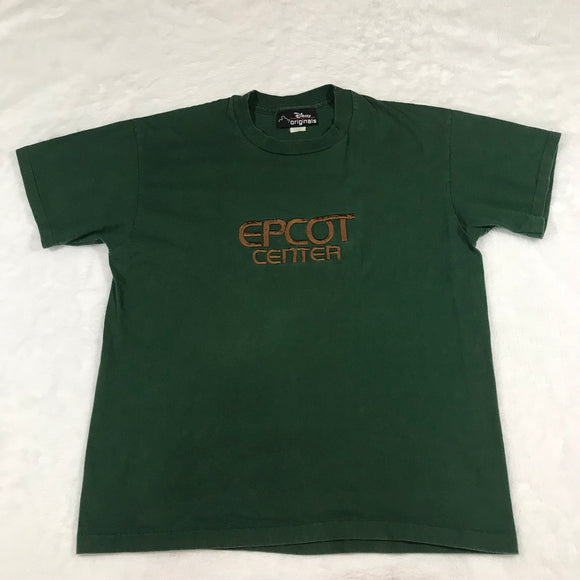 Epcot Center Green Brown Embroidered Shirt NO SIZE TAG