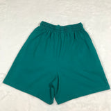 Dopey Turquoise Blue Embroidered Elastic Waist Shorts Small