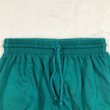 Dopey Turquoise Blue Embroidered Elastic Waist Shorts Small