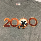 Mickey 2000 Millennium New Year Grey Shirt Medium