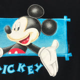 Mickey Rectangle Frame Blue Black Pullover Sweatshirt Extra Large