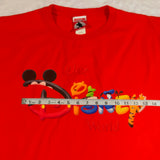 Walt Disney World Characters Logo Text Orange Shirt Extra Extra Large XXL