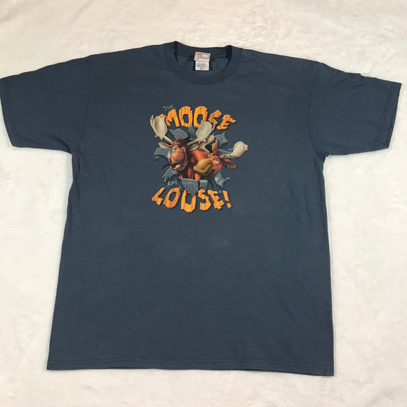 Brother Bear The Moose are Loose Blue Shirt Extra Large